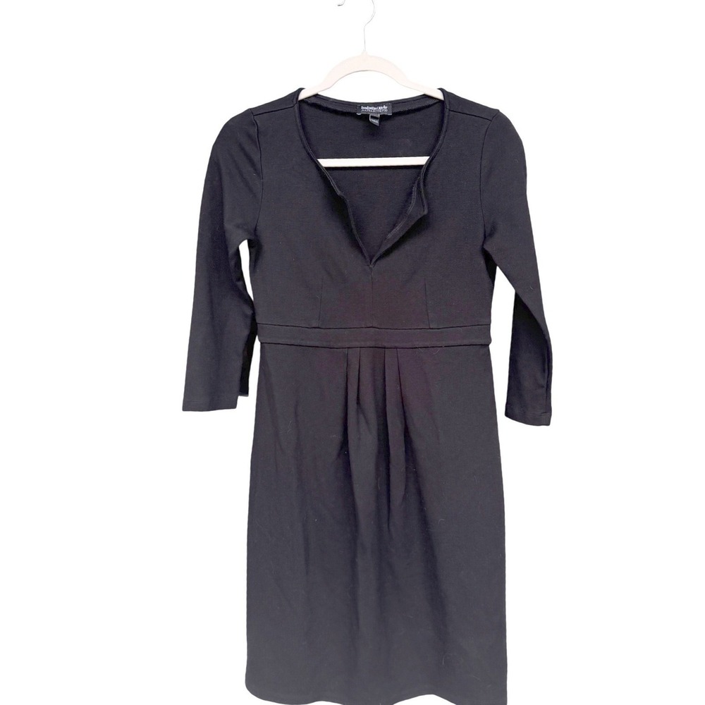 Isabella Oliver Pea in the Pod Maternity Dress Black 3/4 Sleeve V-Neck Sz. 8 US